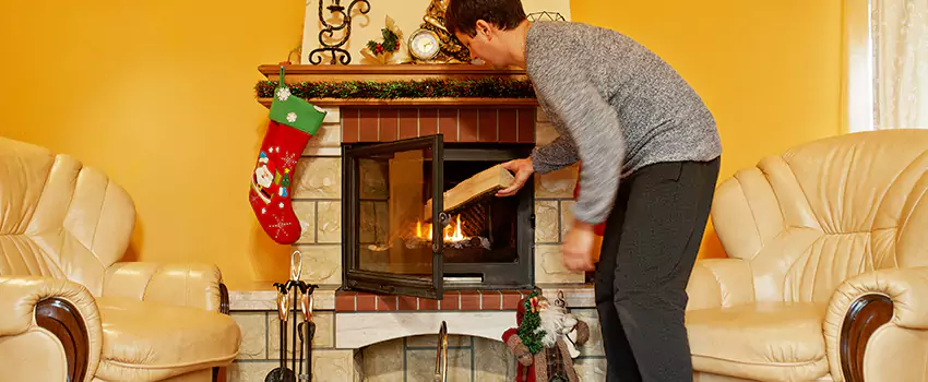 Rusted Metal Fireplace Restoration in Shelton, Connecticut